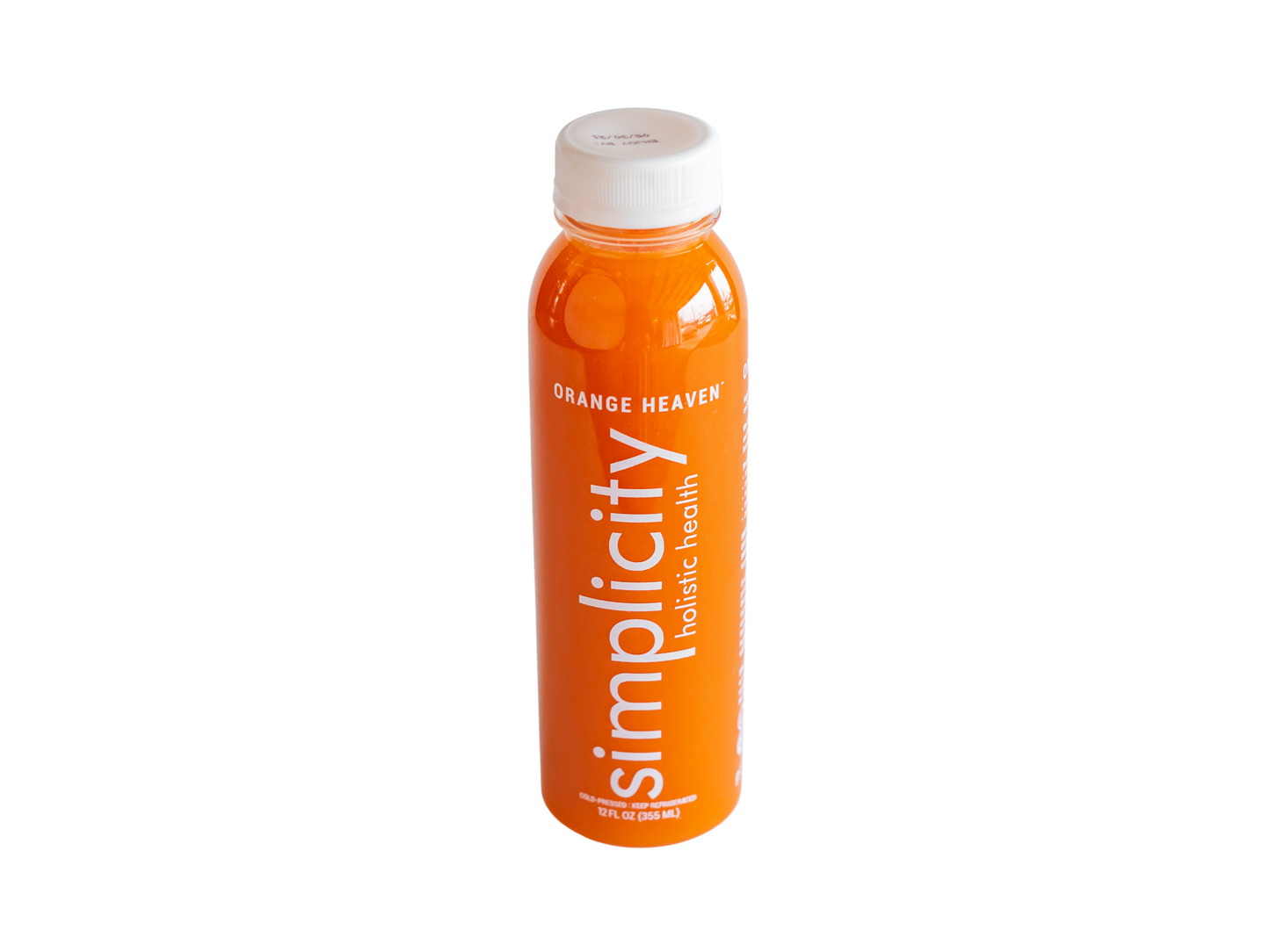 12-oz bottle of Simplicity Cold-Pressed Juice: Orange Heaven
